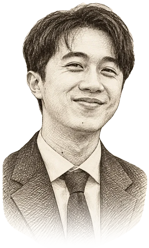 金敏赫的素描肖像